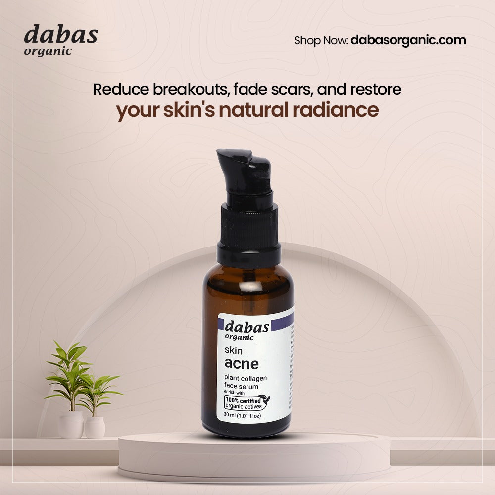 Dabas Organic Salicylic acid with Tea Tree  for Acne Clear, Bright Skin | Fades Blemishes & Dark Spots | With Alovera and Mashroom Extract
