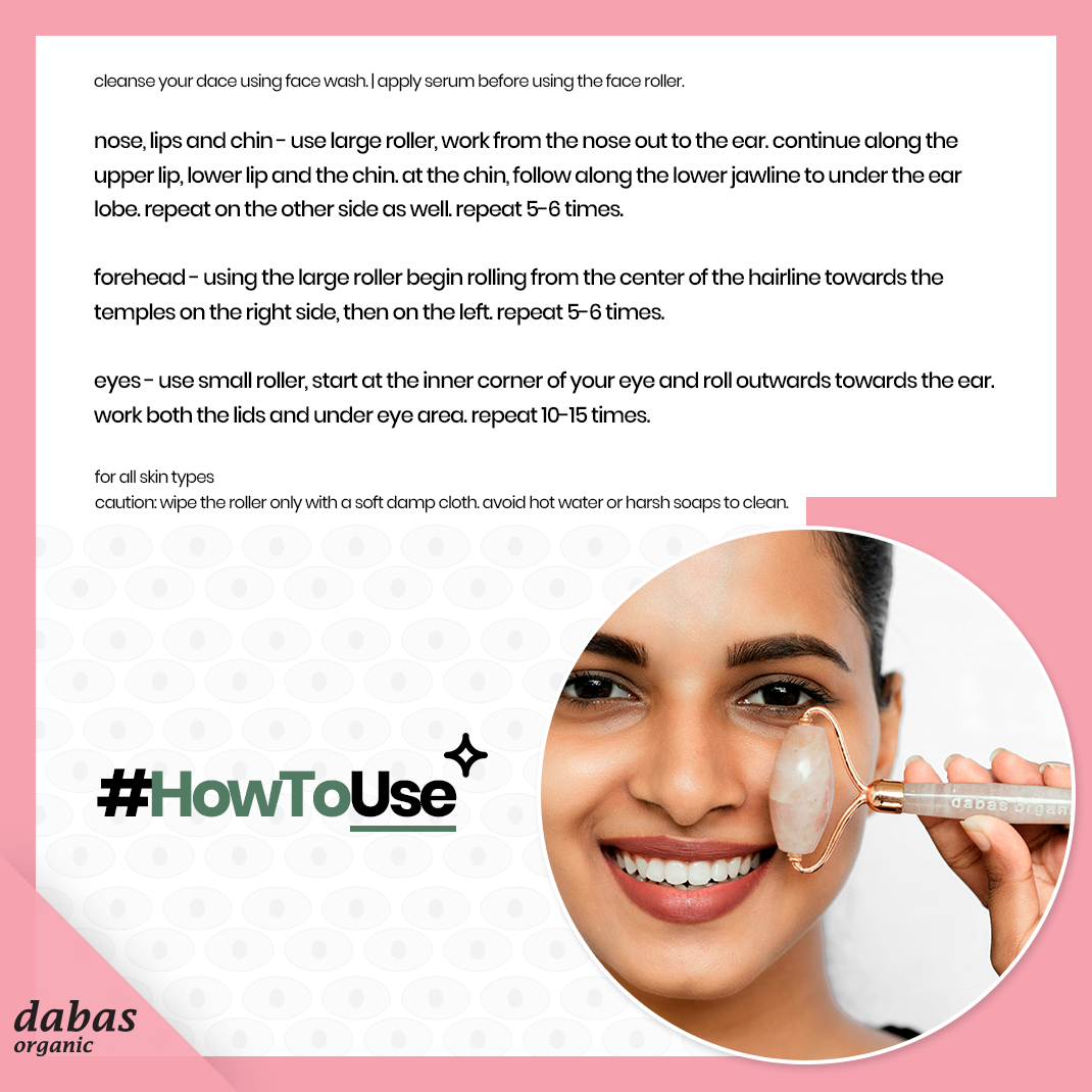 Skin Glow Rose Quartz Face Massage Roller